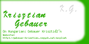 krisztian gebauer business card